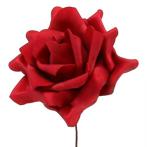 Floristik24 Foam rose foam rose red Ø15cm 4 pcs