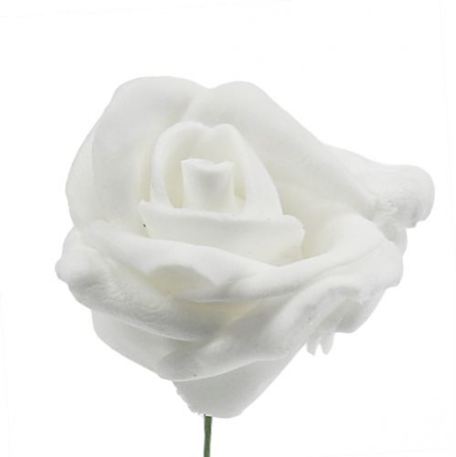 Floristik24 Foam roses white Ø3.5cm 20 pcs