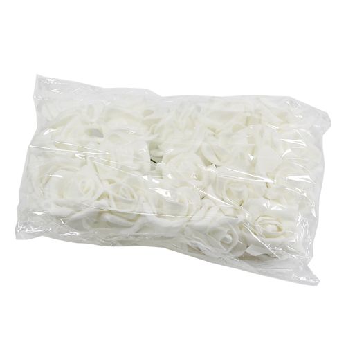 Floristik24 Foam roses white Ø3.5cm 20 pcs