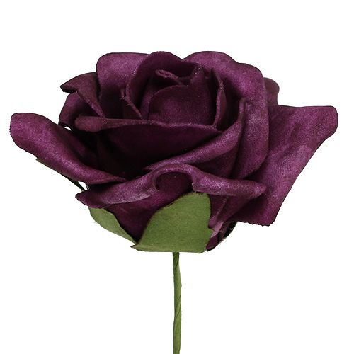 Product Foam roses Ø7.5cm Mauve 18 pcs
