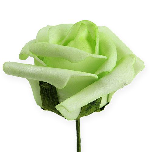 Floristik24 Foam Rose Ø 8cm Green 18 pcs