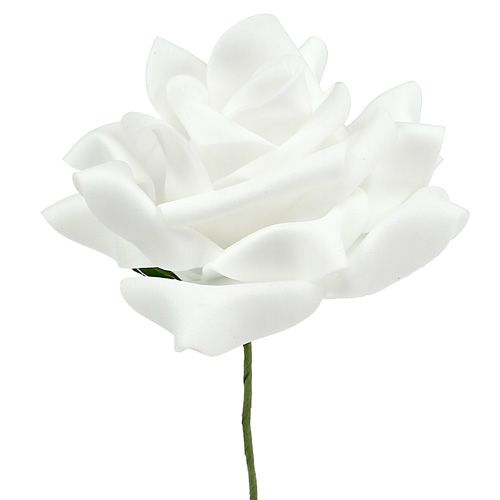 Product Foam roses white Ø10cm 8 pcs