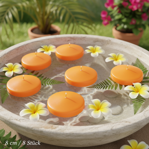 Product Floating candle ideal for romantic decoration and a relaxing atmosphere in your home, 8cm, 8 pieces