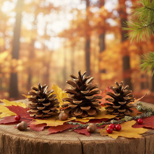 Product Black pine cones 5cm natural 5pcs