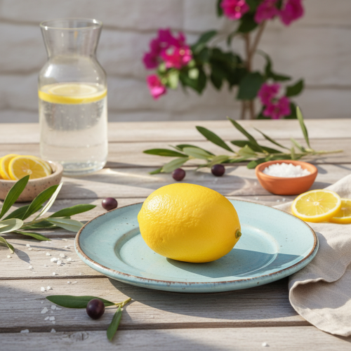 Product Mediterranean decoration lemon artificial lemon Ø6.5cm 9cm