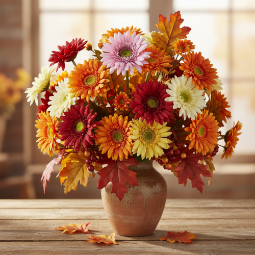 Product Artificial Flowers Gerbera Garden Artificial Flowers Purple 47cm