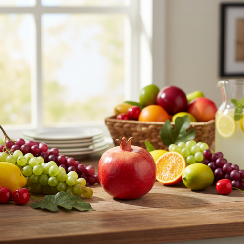 Product Artificial Fruit Pomegranate Artificial Red Yellow 9×11cm