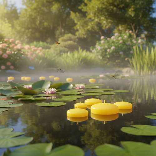 Product Floating candle, floating decorative element, versatile use in home and garden, 8cm, 8 pieces