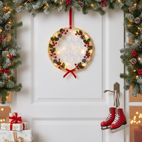 Product Decorative metal raffia hanging rings, Ø20cm, 4 pieces, boho wall decoration, window decoration