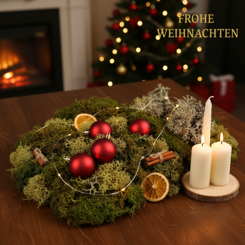 Product Decorative moss for crafting, mixed green and light green natural moss, 75g