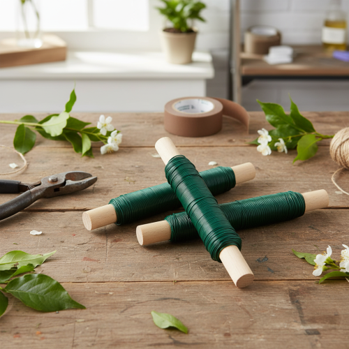 Product Floral wire wrapping wire binding wire green 0.65mm 100g 3 pcs