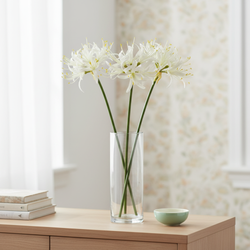 Product Nerine Guernsey Lily Artificial Flower White Yellow Ø15cm L65cm