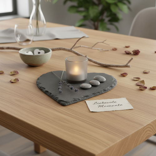 Product Slate heart-shaped decoration for stylish table decoration and creative ideas