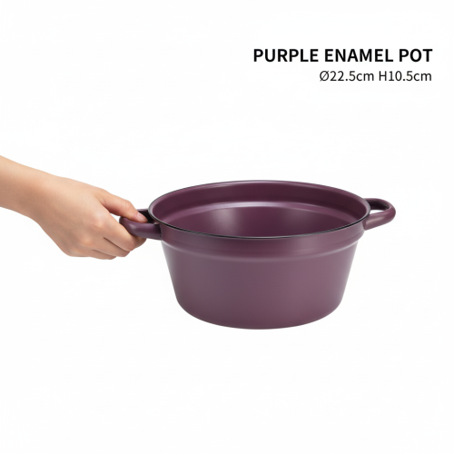 Product Bucket with handles, metal planter, purple, Ø22.5cm, H10.5cm