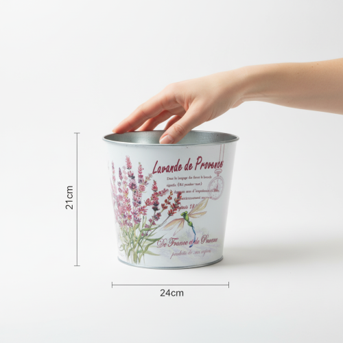 Product Metal planter, flower pot, lavender, Ø24cm H21cm
