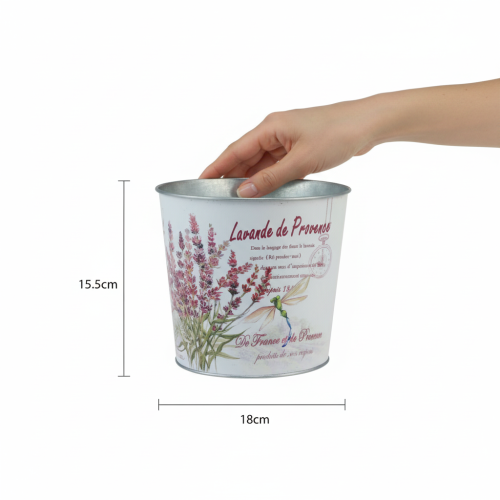 Product Metal planter for lavender, small, Ø18cm H15.5cm