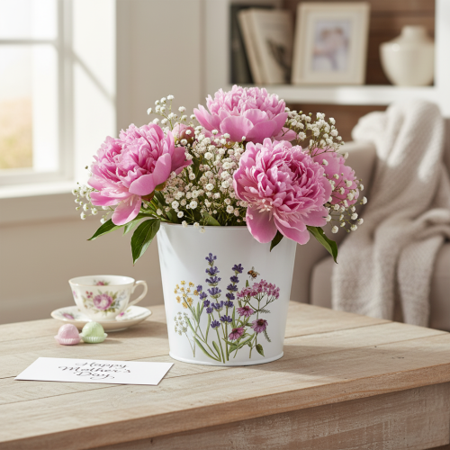 Product Plant pot, flower pot, metal sheet, planter Ø15cm H14cm