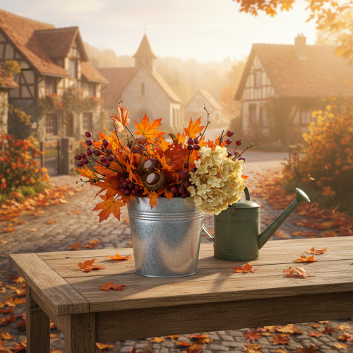 Product Metal flower pot with handles, decorative bucket, Ø21cm H19.5cm