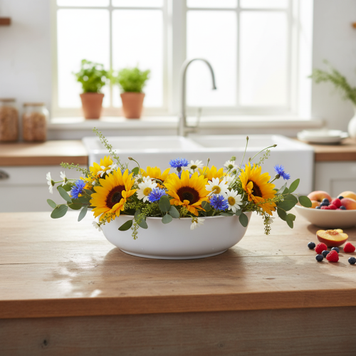 Product Metal bowl, white, enamel-look bowl, Ø25cm, H7cm