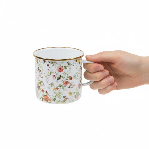 Product Enamel planting cup for flowers, Ø11cm