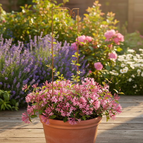 Product Trellis, climbing aid, curved decorative element for flower beds and plant pots, 75cm