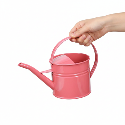 Metal decorative watering can, pink flower pot, 1.25l, indoor/outdoor, balcony | Floristik24.ie