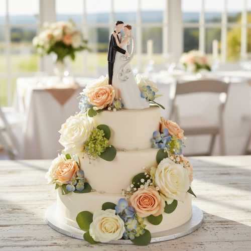 Decorative figurine of a wedding couple, 10.5cm | Floristik24.ie
