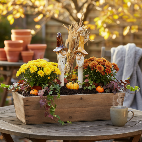 Decorative garden gnome figure for plant pots, 16cm, 2 pieces | Floristik24.ie
