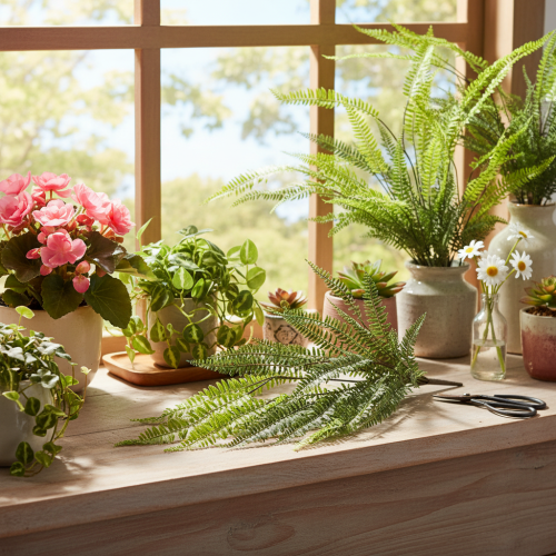 Artificial fern, decorative fern branch for sticking and hanging, 118cm | Floristik24.ie