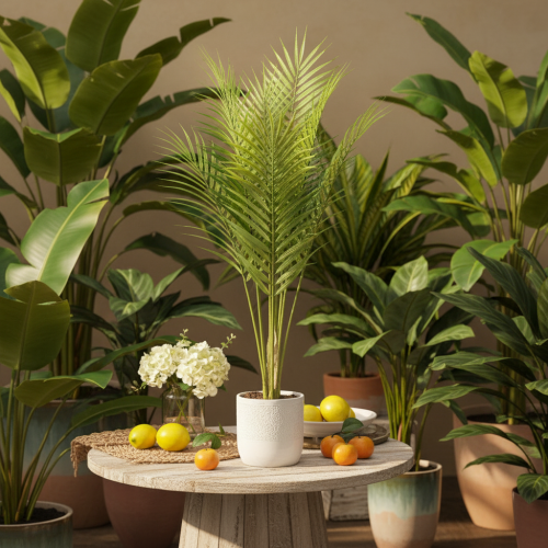 Artificial palm branch, artificial plant for arrangements, 90cm | Floristik24.ie
