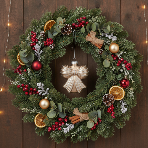 Glass Christmas ornaments, bow for hanging, 10cm, 2 pieces | Floristik24.ie