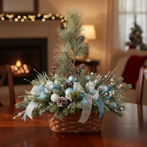 Artificial pine branch with cones and long needles 105cm | Floristik24.ie