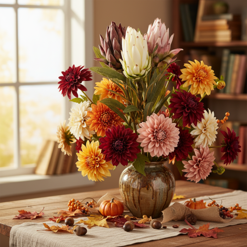 Product Protea artificial flower Leucadendron 100cm 3pcs