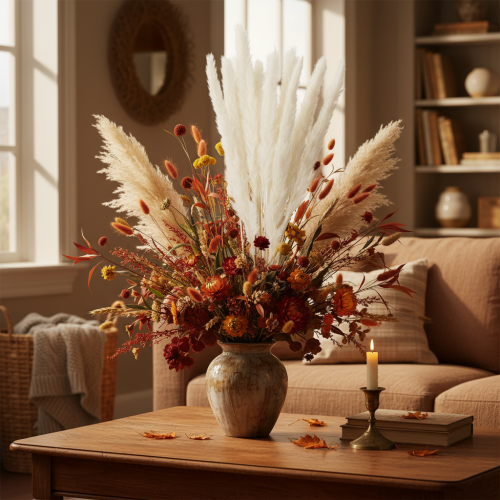 Pampas grass dried flowers bleached 70cm 15pcs | Floristik24.ie