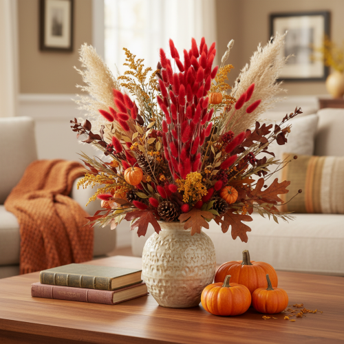 Dried Lagurus bunch, dried flower decoration, 70cm, 100g | Floristik24.ie