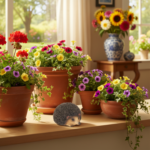 Product Hedgehog Decorative Figurine, Small Table Decoration for Autumn, 8cm