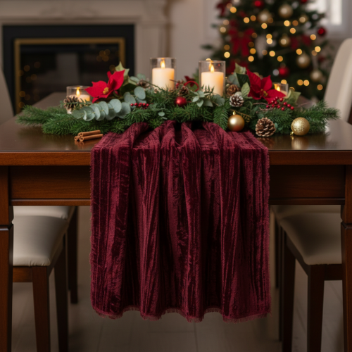 Velvet ribbon decoration table runner and crafting 25cm 2m | Floristik24.ie