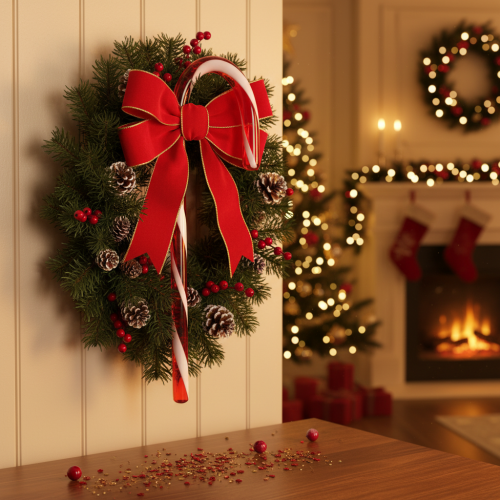 Artificial Candy Cane Red and White Decoration 35cm 3pcs | Floristik24.ie