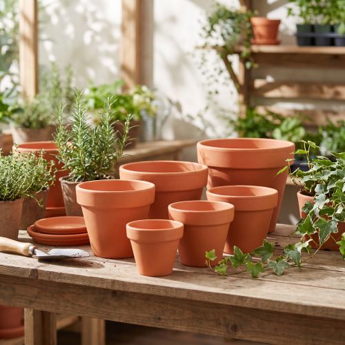 Flower pot clay 10 pieces | Floristik24.ie