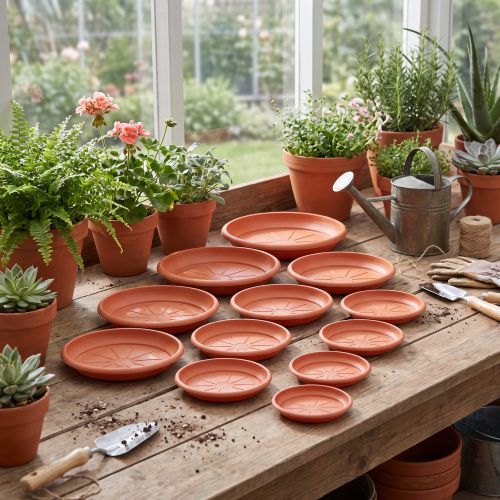 Coaster “Linda” terracotta Ø12cm - 44cm, 1pc | Floristik24.ie