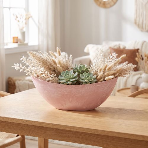 Decorative bowl plant bowl pink 34cm x 11cm H11cm | Floristik24.ie