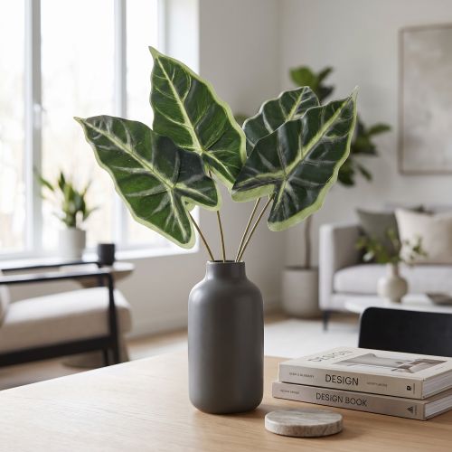 Alocasia Elephant Ear Arrow Leaf Artificial Plants Green 55cm | Floristik24.ie