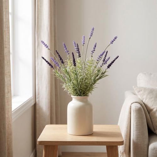 Lavender Decoration Artificial Bunch Artificial Plants Purple 36cm | Floristik24.ie