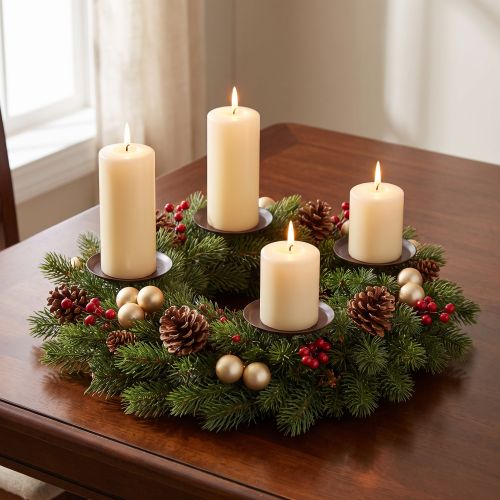 Candle Holder Brown Ø6cm 4 pcs | Floristik24.ie
