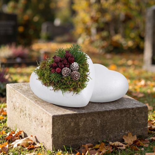Styrofoam heart curved medium 11cm 2pcs | Floristik24.ie