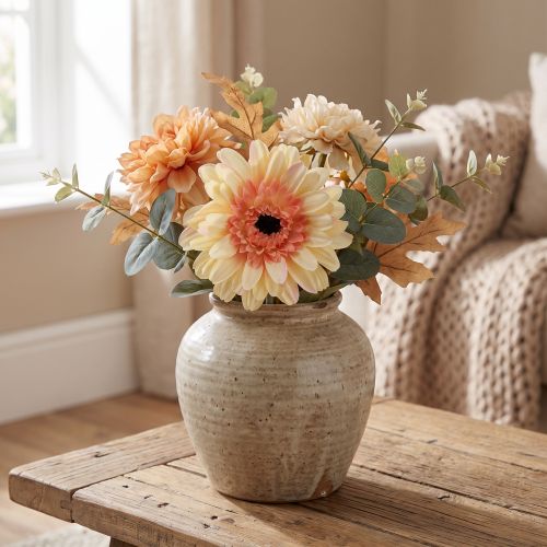 Artificial gerbera flower artificial flower apricot Ø11cm L50cm | Floristik24.ie