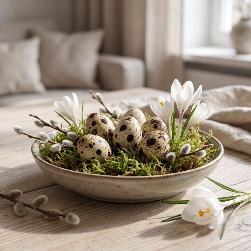 Product Quail eggs as decoration, empty, natural, 50 pieces