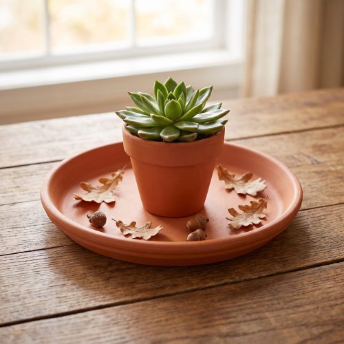 Coaster Mediterranean, ceramic bowl terracotta Ø10.7cm | Floristik24.ie