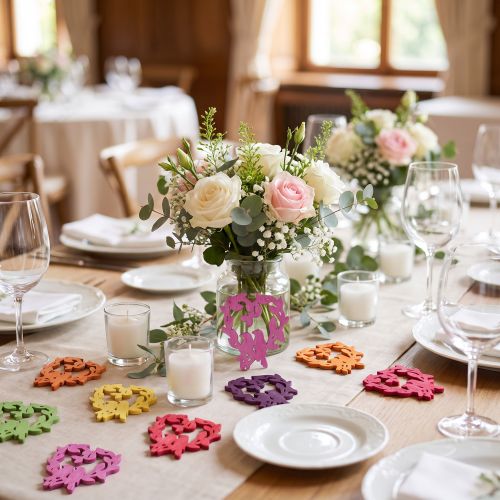 Scatter decoration bird wooden heart table decoration color 3.5/1.5cm 72 pcs | Floristik24.ie