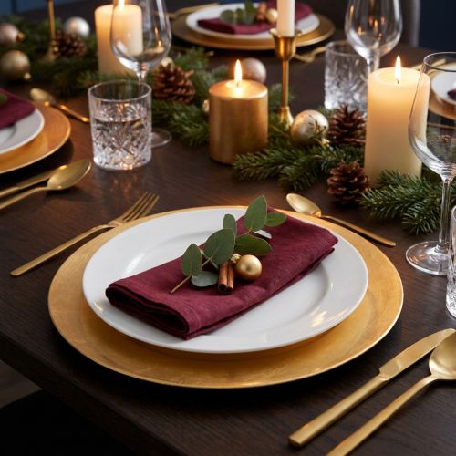 Decorative plate gold Ø28cm | Floristik24.ie